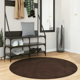 Medium Pile Zachte En Wasbare Tapijt Huarte 150 X 80 Cm Bruin