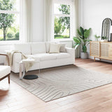 Vloerkleden Rechthoekig Palmeras 150 X 80 Cm Polyester Crème