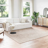 Vloerkleden Rechthoekig Palmeras 170 X 120 Cm Polyester Beige