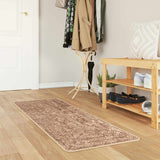Vloerkleedloper Marsa Geel Polyester En Pvc Bruin