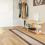 Vloerkleed Wasbaar Licht Beige En Zwart