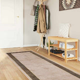Vloerkleed Wasbaar Licht Beige En Zwart