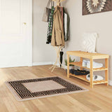 Vloerkleed Wasbaar Licht Beige En Zwart