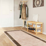 Vloerkleed Wasbaar Licht Beige En Zwart
