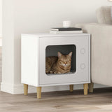 Kattenhuis 51 X 30 X 52 Cm Bewerkt Hout