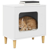 Kattenhuis 51 X 30 X 52 Cm Bewerkt Hout