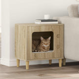 Kattenhuis 51 X 30 X 52 Cm Bewerkt Hout