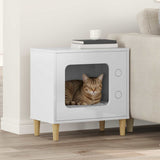 Kattenhuis 51 X 30 X 52 Cm Bewerkt Hout
