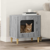 Kattenhuis 51 X 30 X 52 Cm Bewerkt Hout