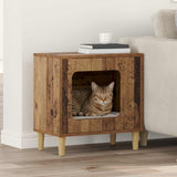 Kattenhuis 51 X 30 X 52 Cm Bewerkt Hout