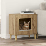 Kattenhuis 51 X 30 X 52 Cm Bewerkt Hout