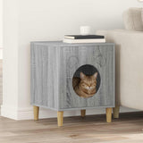 Kattenhuis Glanzend Wit 42,5 X 40 X 53 Cm Bewerkt Hout