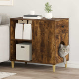 Kattenhuis 72 X 42,5 X 70 Cm Bewerkt Hout