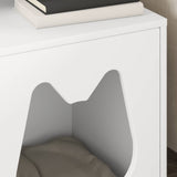Kattenhuis 42,5 X 40 X 53,5 Cm Bewerkt Hout