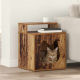 Kattenhuis 42,5 X 40 X 53,5 Cm Bewerkt Hout