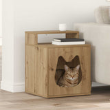Kattenhuis 42,5 X 40 X 53,5 Cm Bewerkt Hout