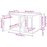 Kattenhuis 85 X 55 X 50 Cm Bewerkt Hout