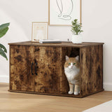 Kattenhuis 85 X 55 X 50 Cm Bewerkt Hout