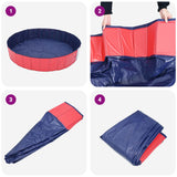 Opvouwbaar Zwembadd Voor Honden En Blauw 80 X
