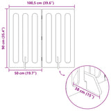 Opvouwbaar Huisdierhek 2 Pcs 100,5 X 38 X
