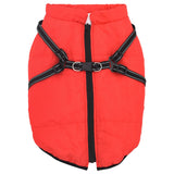 Hondenjas Met Harnas Rood L52 Fleece En Polyester