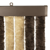 Insecten Gordijn Chenille , Donkerbruin En Beige (Dubbele Strip)