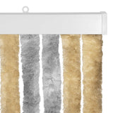 Insecten Gordijn Chenille En 100% Pp Grijs En Beige (Dubbele Strip)