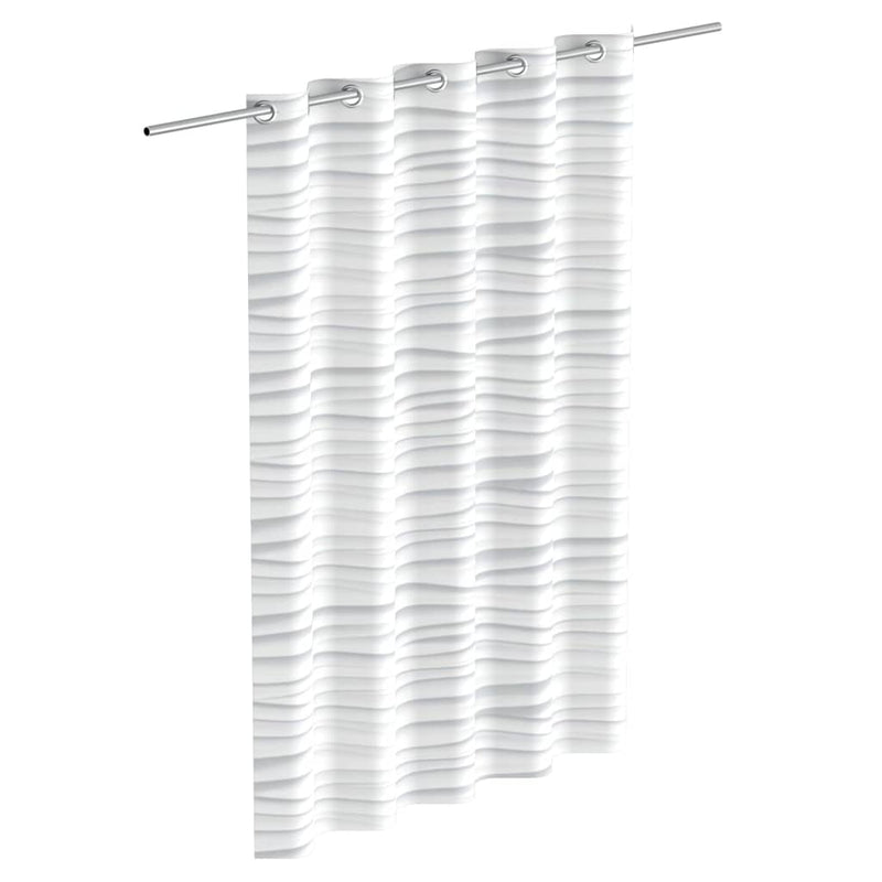 Eisl Douchegordijn Met Golf 200X180X0,2 Cm Wit