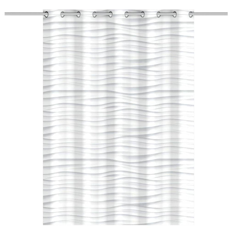 Eisl Douchegordijn Met Golf 200X180X0,2 Cm Wit