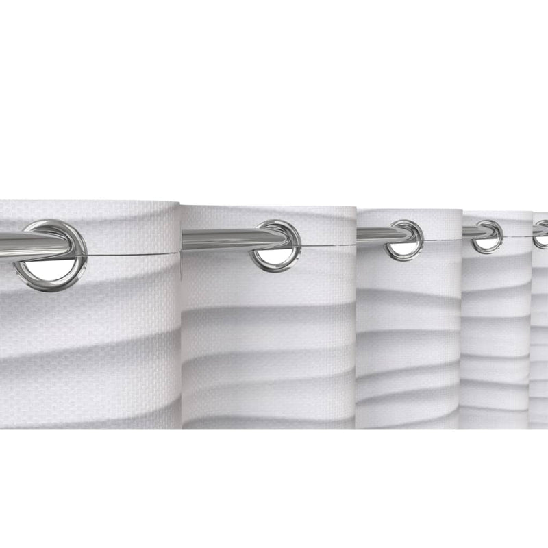 Eisl Douchegordijn Met Golf 200X180X0,2 Cm Wit