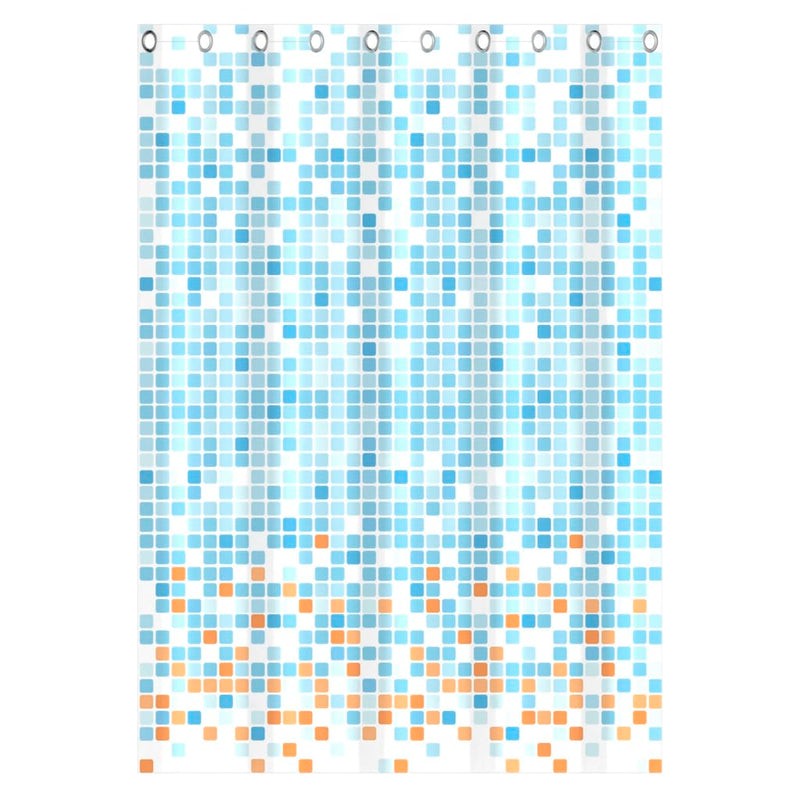 Eisl Douchegordijn Met Mozaïek 200X180X0,2 Cm Blauw En Oranje