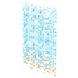 Eisl Douchegordijn Met Mozaïek 200X180X0,2 Cm Blauw En Oranje