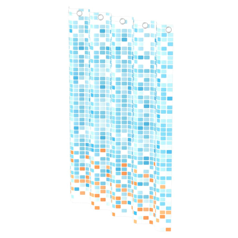 Eisl Douchegordijn Met Mozaïek 200X180X0,2 Cm Blauw En Oranje