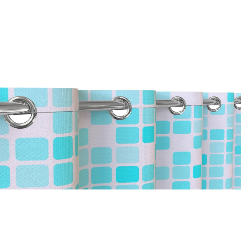 Eisl Douchegordijn Met Mozaïek 200X180X0,2 Cm Blauw En Oranje