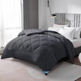 4 Seizoenen dekbed - all-seasons- quilt 300 gsm microvezel - Diverse maten - Antraciet, WAVVE
