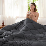 4 Seizoenen dekbed - all-seasons- quilt 300 gsm microvezel - Diverse maten - Antraciet, WAVVE