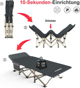 ATORPOK SHOP Campingbed - opklapbaar logeerbed tot 200 kg, extra breed vouwbed