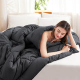 4 Seizoenen dekbed - all-seasons- quilt 300 gsm microvezel - Diverse maten - Antraciet, WAVVE