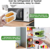 Set van 8 luchtdichte voorraadpotten - keukenopbergdozen met kunststof deksel (2,8 L / 2 L / 1,4 L / 0,8 L) × 2 - Baozun