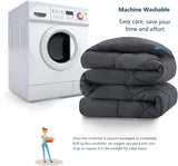 4 Seizoenen dekbed - all-seasons- quilt 300 gsm microvezel - Diverse maten - Antraciet, WAVVE