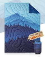 KingCamp Waterdichte lichtgewicht campingdeken - opvouwbare reisdeken voor outdoor, 199 x 145 - Blauw Bos