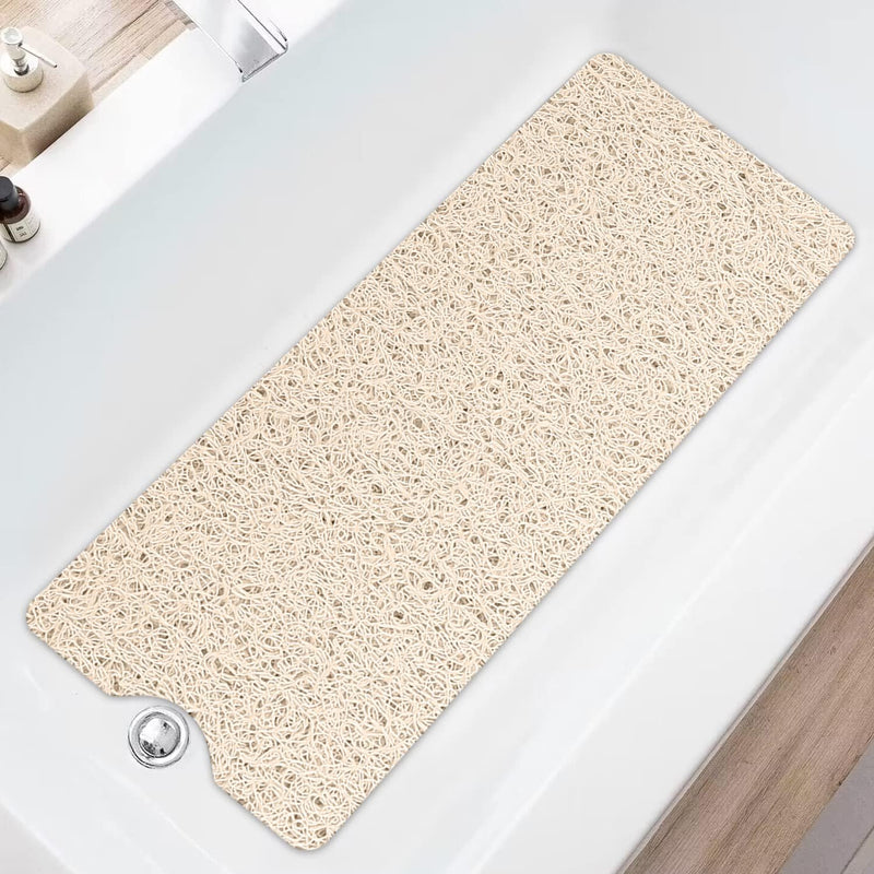 Douchemat antislip en wasbaar - Zachte comfortabele douchemat - schimmelwerend & sneldrogend - Diverse maten, Beige - Mavicen