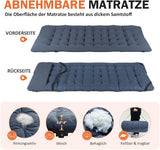 ATORPOK SHOP Campingbed - opklapbaar logeerbed tot 200 kg, extra breed vouwbed - Blauw, kussens