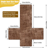 Premium beschermhoes voor fauteuil en tv-stoel-  met zakken en elastische band - bruin, 1 zit (53 x 190 cm) SEMGABO