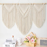 Model I Grote macramé wandhanger ter decoratie - Boho Geweven Wandkleed en Wanddecoratie - 110x82cm Hibisaws