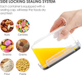 Set van 12 opbergcontainers  - 0,8 L, voor ontbijtgranen en vers voedsel - BPA-vrij kunststof, inclusief 24 labels - Zwart Vtopmart