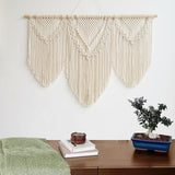 Model I Grote macramé wandhanger ter decoratie - Boho Geweven Wandkleed en Wanddecoratie - 110x82cm Hibisaws