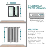 Set van 2 Beige gordijnen met Ringen voor woon- en slaapkamer - Diverse maten MIULEE