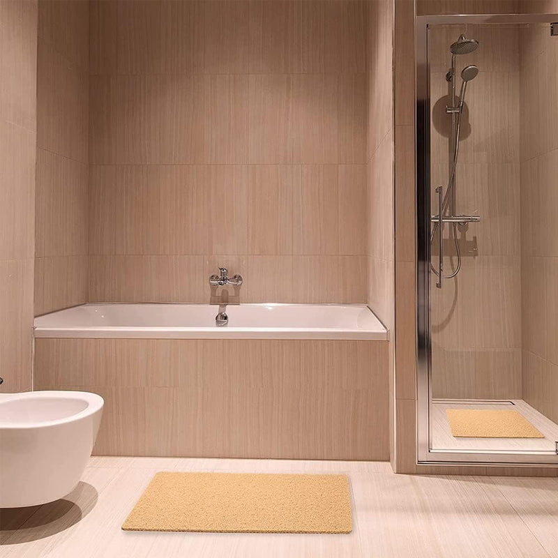 Douchemat antislip en wasbaar - Zachte comfortabele douchemat - schimmelwerend & sneldrogend - Diverse maten, Beige - Mavicen