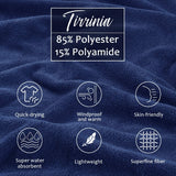 Microvezel badstof surfponcho voor volwassenen (uniseks) – badponcho/badjas voor sauna, dames en heren –  Blauw Kato Tirrinia